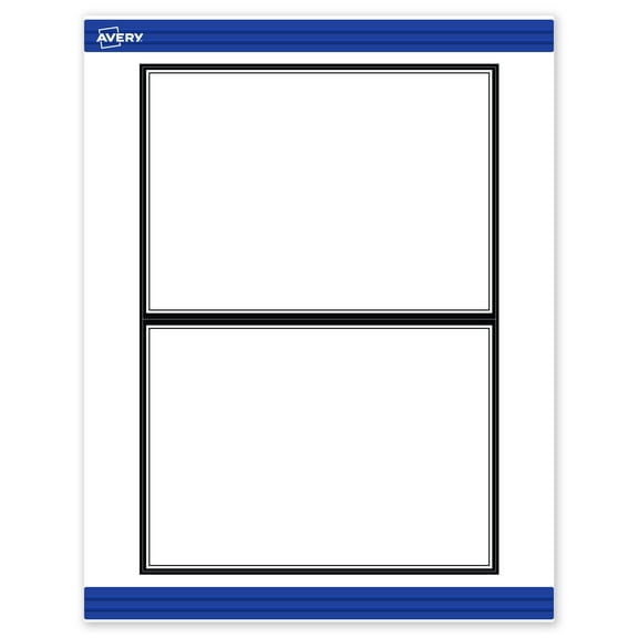 Avery 5" x 7" Cards, Double Black Border, 20 ct