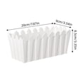 thumbnail image 3 of Usloyux Plastic Flower Pots And Planters, Decorative Flower Troughs Baskets With Simulated Fence, Indoor Outdoor Garden Plants Containers For Balcony Patio Living Room Display, 3 of 6
