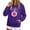 Purple #1, variant on Guluxicc Women's Hoodies Long Sleeve Sweatshirts Drawstring Pullover Tops with Pocket Casual Loose Blouses Tunic