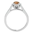 thumbnail image 3 of Aonejewelry 1.15 Ct. Ttw Split Shank Diamond and Moragnite Ring In 14k White Gold, 3 of 4
