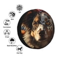 thumbnail image 4 of Logiee Flower Crown Dog Print Spare Tire Cover, Universal Wheel Protectors,Waterproof Dust-Proof UV Sun Wheel Tire Cover,Fit for SUV, RV, Travel Trailer, Truck-16 inch, 4 of 6