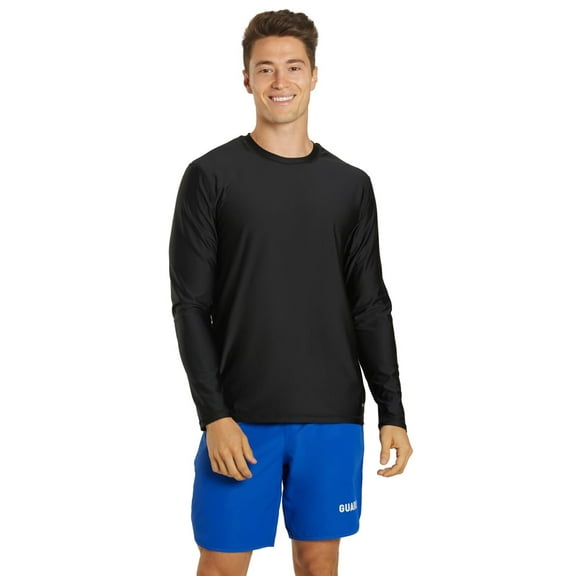 Sporti Men’s L/S UPF 50  Relax Fit II Swim Shirt, Crew Neck, Long Sleeve, Athletic (Men’s)