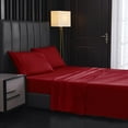 thumbnail image 1 of Bedding sheets, solid color brushed sheets, bed kasa home textile bed on four sets, 1 of 5