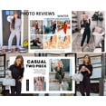 thumbnail image 5 of PRETTYGARDEN Women Fall 2 Piece Lounge Outfit Long Sleeve Tops High Waisted Jogger Pants Set Spring Travel Clothes Tracksuit, 5 of 8