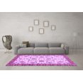 thumbnail image 3 of Ahgly Company Indoor Round Oriental Purple Traditional Area Rugs, 3' Round, 3 of 4