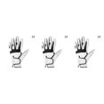 thumbnail image 4 of Eigraketly Paquete de 1 Uds. De guantes de Golf para hombre, mano izquierda derecha, piel de oveja pura transpirable con gránulos Type1 NO1, 4 of 6
