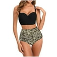 thumbnail image 2 of Traje de baño de 2 piezas para mujer, trajes de baño para mujer, traje de baño dividido para mujer, traje de baño de nailon de cintura alta, conjunto de traje de baño dividido para mujer, 2 of 3