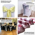 thumbnail image 4 of Efavormart 5pcs | 6" wide x 108" long Buffalo Plaid Checkered Polyester Chair Sashes Gingham Chair Sashes  for Dinner,  Outdoor or Indoor Gatherings Home Decorations - Black/Red, 4 of 10