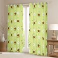 thumbnail image 2 of jejeloiu Cartoon Floral Blossom Black Out Curtains,Green Cute Avocado Curtains Pack of 2 (42x63 Each) For Girls Women, 2 of 6