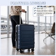 thumbnail image 3 of GIANNA 28 Inch Hardside Luggage, Expandable Rolling Luggage with TSA Lock and Spinner Wheels, Blue, 3 of 8