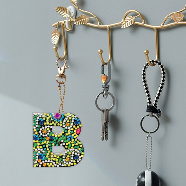 Cuadros Decorativos DIY bolsillo espejo hecho a mano joya llaveros letras señora bolso colgante (B) DQrwqpou embutido en tela