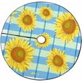 thumbnail image 1 of FMSHPON FloralSunflowers Xmas Christmas Tree Skirt Stand Mat for Holiday Party Decoration Indoor Outdoor 36 inches, 1 of 3