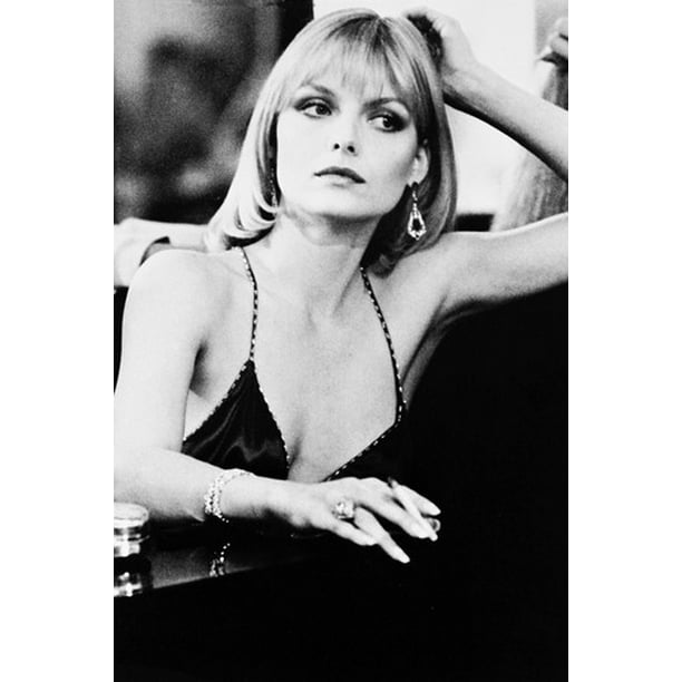 Michelle Pfeiffer 24x36 Poster sexy in low cut dress Scarface as Elvira -  