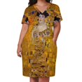 thumbnail image 2 of GUSTAV KLIMT - Retrato de Adele Bloch-Bauer I Impresión artística de Gustav Klimt en HD Vestido de bolsillo suelto Vestido de mujer Vestidos de lujo, 2 of 6