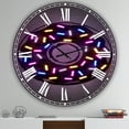 thumbnail image 2 of Designart 'Neon Sugar Fantasy Beigne' Grande Horloge Murale Moderne, 2 of 5