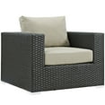 thumbnail image 4 of Modway Rattan Sojourn 8-Piece Wicker Outdoor Patio Furniture Sectional, Beige, 4 of 9