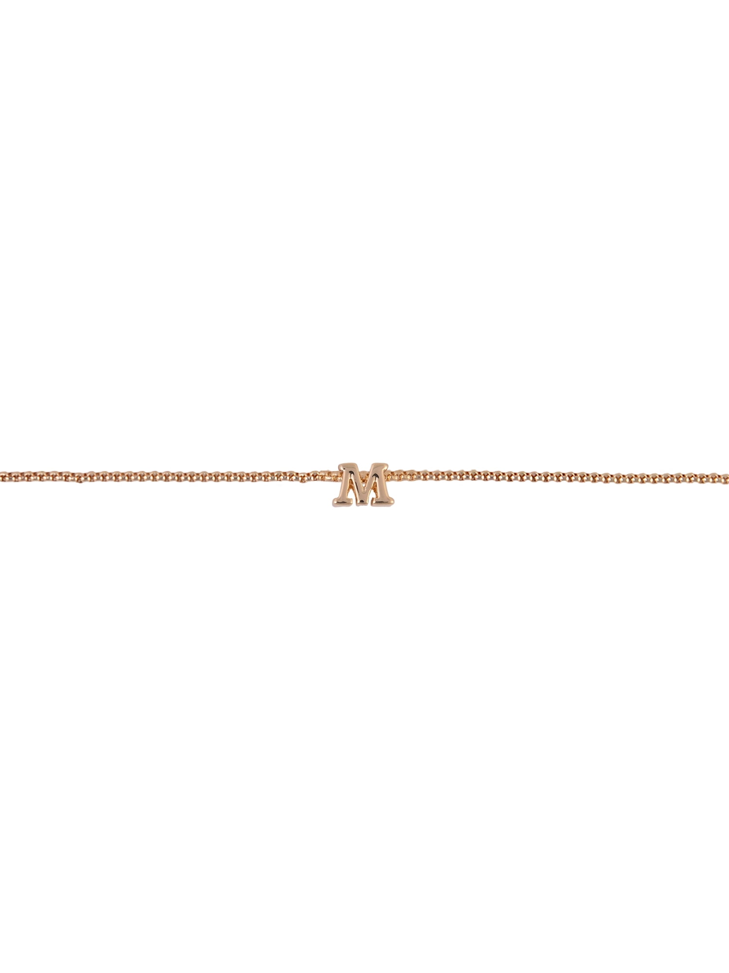 Time and Tru Goldtone 2-Row Rhinestone and Initial "M" Necklace