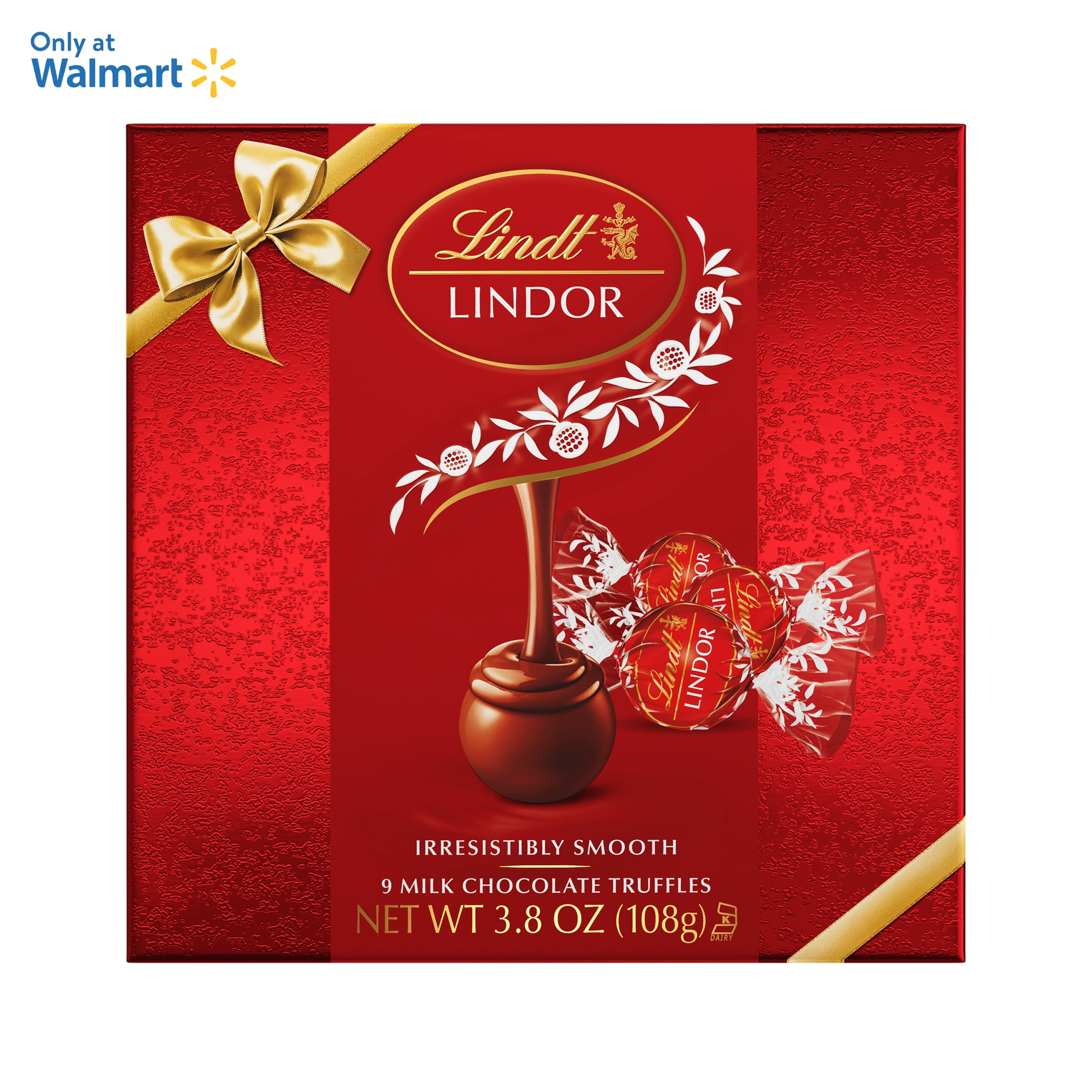 Lindt Lindor Milk Assorted Chocolate Candy Truffles, 8.5 oz, Bag