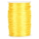 thumbnail image 1 of Cordón de satén de nailon duradero, alambre de decoración anudado chino para fabricación de joyas, costura, tejido, amarillo dorado, 1 of 5