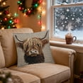 thumbnail image 5 of Cinvoph 18"x18" Throw Pillow Covers Decorative Highland Cow Pillow Cases Soft Winter Hoilday Couch Cushion Case for Chair Sofa Bedroom Living Room Home Decor, 5 of 6