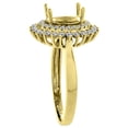 thumbnail image 3 of 14K Yellow Gold Natural Pink Topaz Ring Oval 8x6 mm Double Halo Diamond Accents, size 9.5, 3 of 3