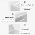thumbnail image 3 of White Clear Large Plastic Hard Pencil Case Box for Pen Organizer, Crayon Box for Art Supplies and Office Supplies (2PCS), 3 of 5