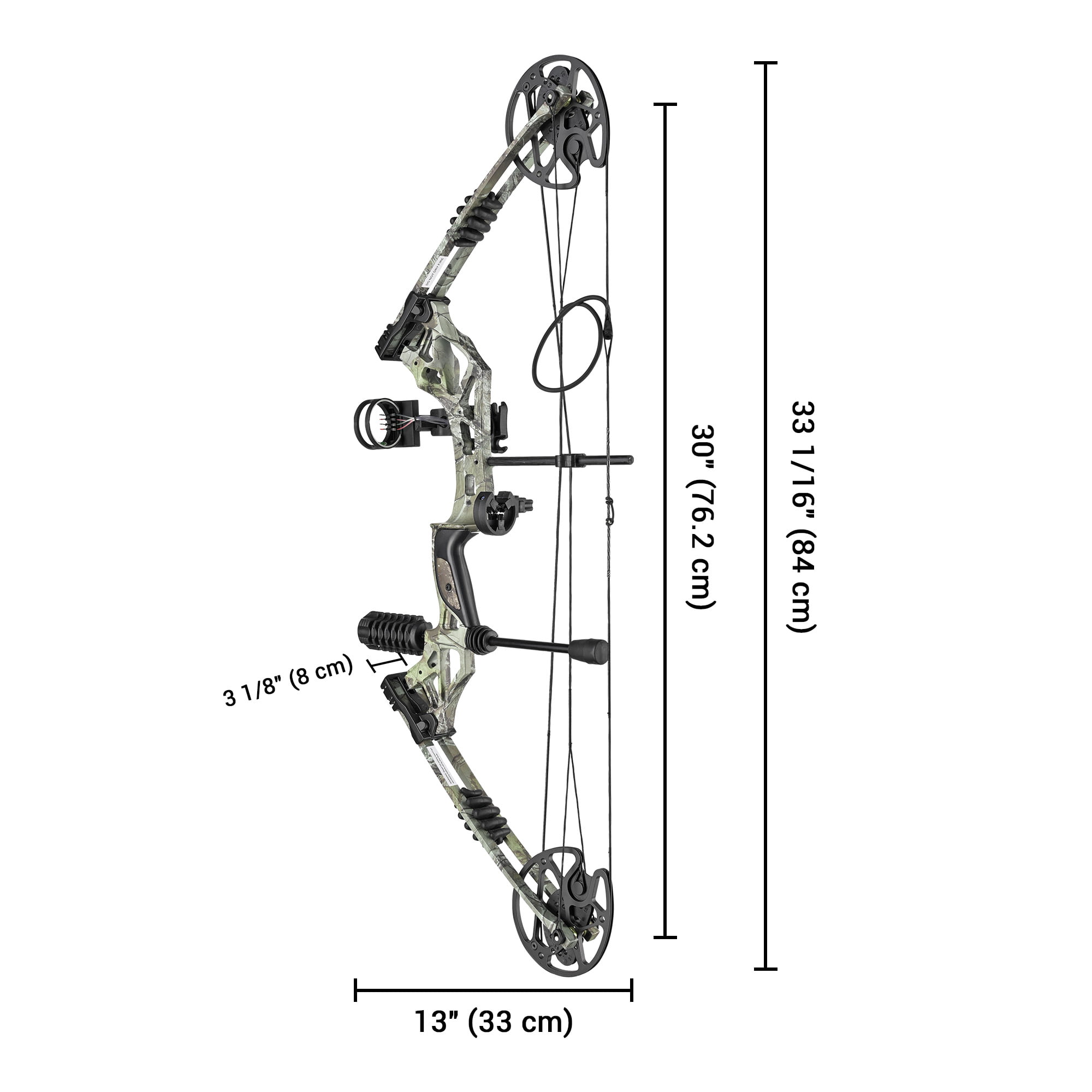 Jacoble Archery Compound Bow Kit w/ 12 Arrows Right Hand Camo 