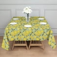 thumbnail image 3 of Yellow Lemon Fruit Slices LightGreen Pattern Square Tablecloth,Waterproof Square Table Cover,Wipeable Spillproof Washable Table Cover for Home Kitchen Party Decor 52"x52"(132x132cm), 3 of 6
