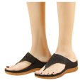 thumbnail image 2 of Vedolay Platform Sandal Sandals for Women Walking Slippers with Arch Support Anti-Slip Casual Comfortable Wedge Sandals,Black 6.5, 2 of 5