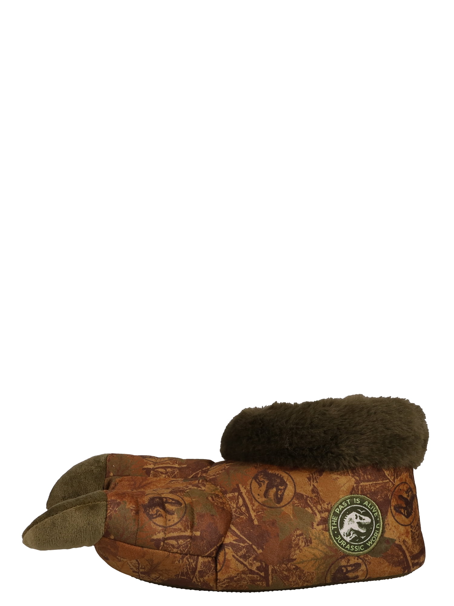 Jurassic World by Universal Boys Dinosaur Claw Plush Camo Slipper