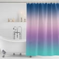 thumbnail image 4 of Blue Purple Teal Ombre Cream Waterproof Fabric Shower Curtain,Modern Abstract Art Aesthetics Waterproof Fabric Shower Curtain for Bathroom Bathtubs Shower Curtains with 12 Hooks Small 36x78in, 4 of 8