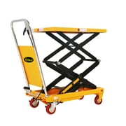 APOLLOLIFT 330lb Double Scissor Lift Table Cart Hydraulic Lifting Table with 43" Max Lifting Height
