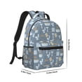 thumbnail image 2 of Yiaed Blue Bathroom Print School Backpack College Backpack Daypacks for Students High School Spacious and Durable Daypack for Work and Travel-One Size, 2 of 6