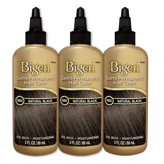 Bigen Semi-Permanent Hair Color NB2 Natural Black 3-Pack