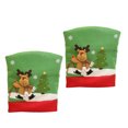 thumbnail image 1 of 1 Par Navidad Silla Cubierta Fiesta Navidad Cena Asiento Cubre Alces Sunnimix Cubierta de la silla de Navidad, 1 of 8