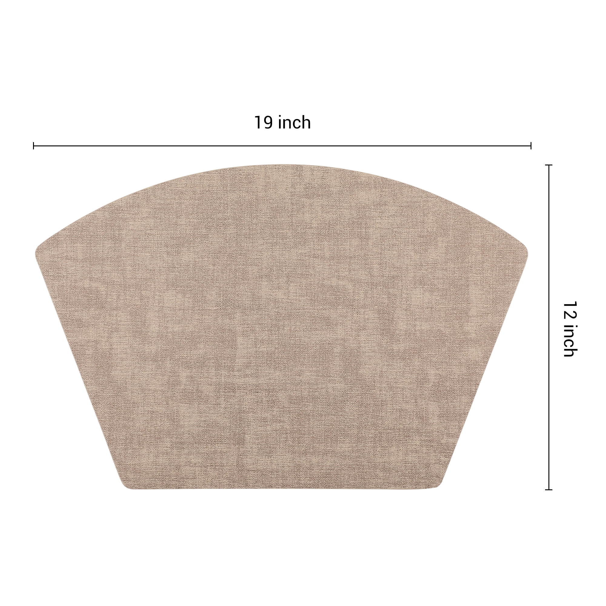 Unique Bargains Set of 6 Faux Leather Placemats Beige
