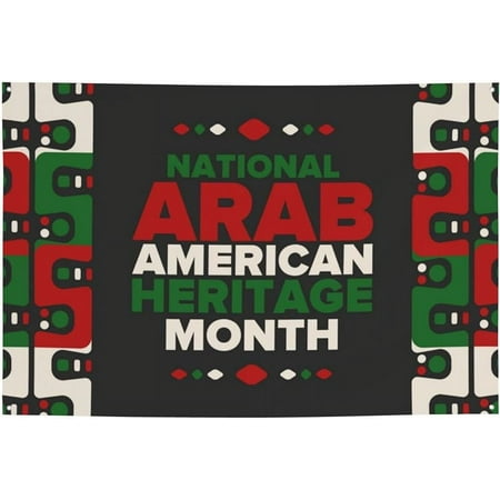 Image of Arab American Heritage Month Banner Flag Backdrop Party Photography Background Birthday Backdrops Decor 47x71in