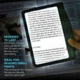 thumbnail image 2 of [Rechargeable] 3X Large Ultra Bright LED Page Magnifier with 12 Anti-Glare Dimmable LEDs (More Evenly Lit Viewing Area & Relieve Eye Strain)-Ideal for Reading Small Prints & Low Vision, 2 of 8