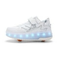 thumbnail image 4 of Kids Wheels Shoes with Lights Rechargeable Roller Skates Shoes Retractable Wheels Shoe LED Flashing Sneakers for Girls Boys Gift, 4 of 15