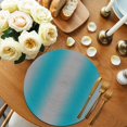 thumbnail image 2 of Turquoise Ombre Round 15 Inch Placemats Set of 8, Grey Modern Art Farmhouse HeatResistant Non Slip Place Mats for Dining Table, Wipeable Braided Kitchen Table Mats for Housewarming, 2 of 9