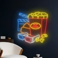 thumbnail image 2 of Handmadetneonsign Movie Time Neon Light, Cinema Neon Sign, Movie Theater Led Light, Film Drink, 2 of 5