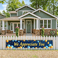 thumbnail image 6 of Blue Gold White Balloon Decorated Appreciation Banner Background, Party Supplies for Thank You Events Appreciation Parties Customer Appreciation Functions and Employee Recognition Celebrations, 6 of 8
