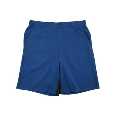 MSX By Michael Strahan Mens Blue & Dark Gray Athletic Double Knit Shorts Small