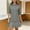 Gray, variant on Sweater Dress for Women Long Sleeve Crewneck Pleated Mini Dress Casual Solid Cable Knit Dresses Twofer Style Patchwork Dress Black L