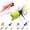 8#.10# kit 10 pcs, variant on YinFire Popper Flies Assortment, Popping Bug Fly Fishing Lures 10/24 Pack for Bass, Bluegill, Panfish, Crappie & Trout