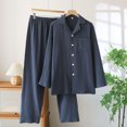 thumbnail image 2 of Ensemble de Pyjama pour Homme Ensemble de Pyjama Décontracté à Manches Longues pour Homme avec Col Rabattu et Poche à Bouton Ensembles de Pyjama pour Homme, 2 of 8