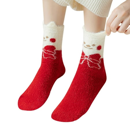 

GWAABD Women Low Ankle Socks Womens The New Year Stockings To Keep Warm Sock Lightweight Cotton Socks