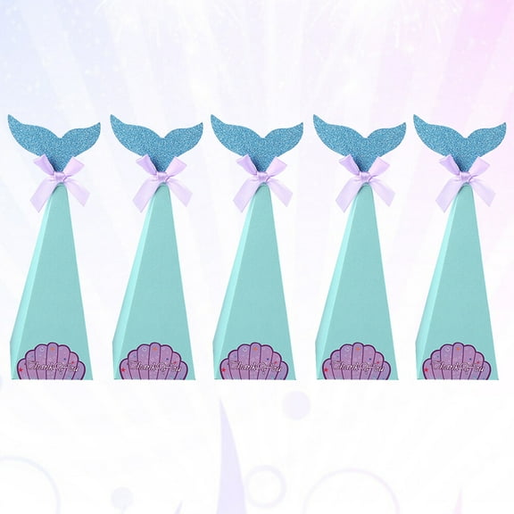 WHAMVOX 20pcs New Mermaid Candy Box Wedding Birthday Party Decorations Supplies Kids Favor Paper Gift Sweet Case