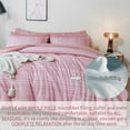 RYNGHIPY Queen Size Bed in a Bag, 8Pcs Pink Boho Comforter Set