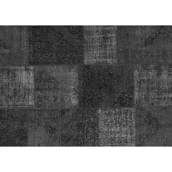 Ahgly Company Indoor Rectangle Patchwork Gray Transitional Area Rugs, 2' x 4'